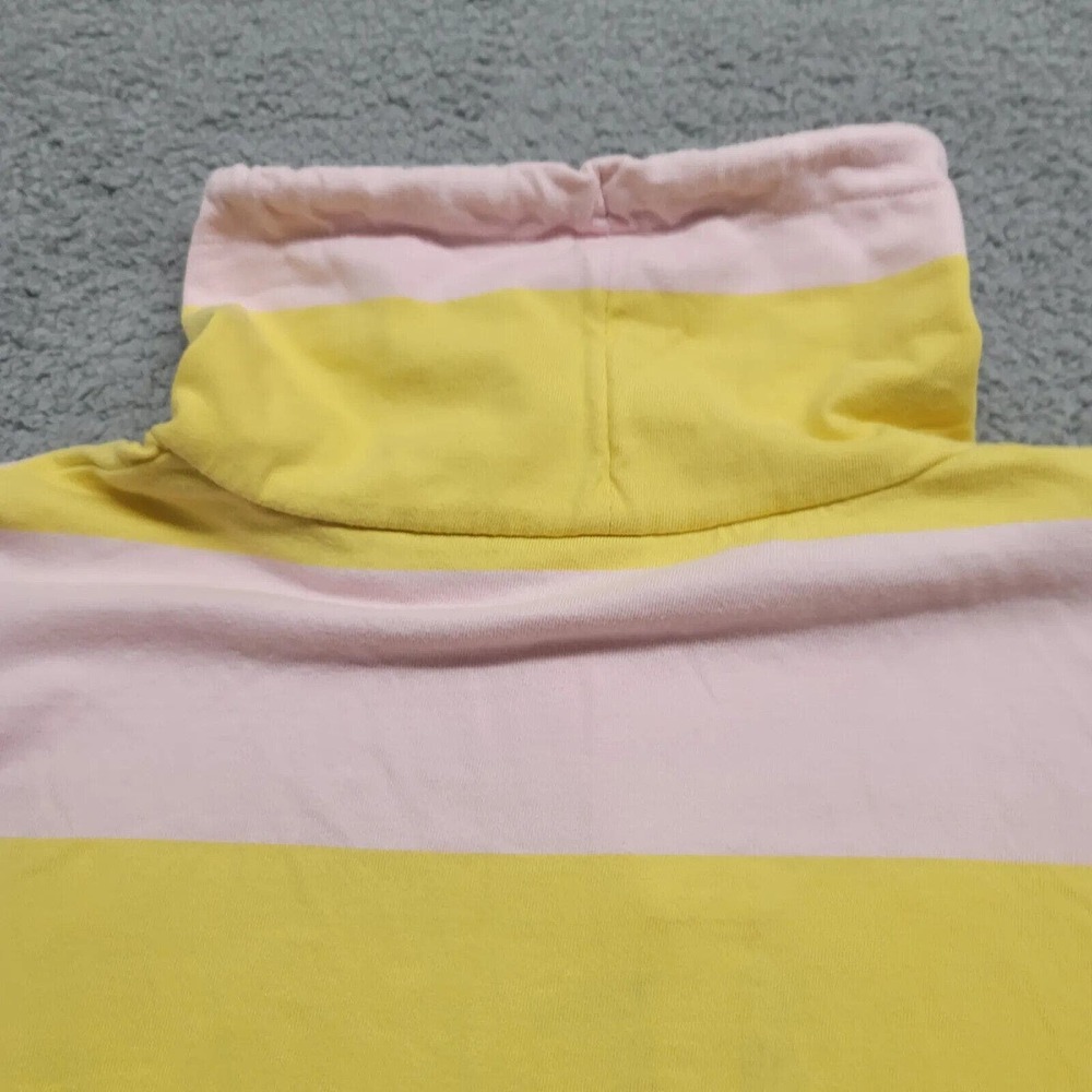 J.Crew Sweatshirt Womens Small Pink Yellow Stripe Pullover Turtle Neck Casual - Picture 8 of 16